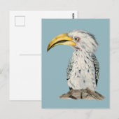 Waterverf met geelpols briefkaart (Voorkant / Achterkant)