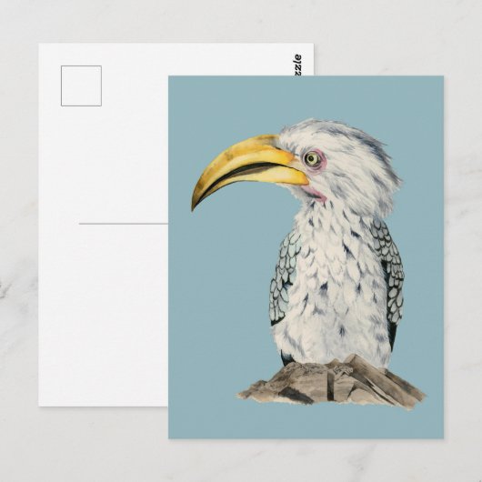 Waterverf met geelpols briefkaart (Voorkant / Achterkant)