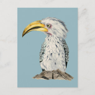 Waterverf met geelpols briefkaart