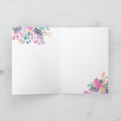 waterverf met gevarieerd wild verjaardagscrens 7 f kaart (Binnen)