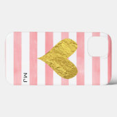 Waterverf met Gold Foil Heart Case-Mate iPhone Case (Achterkant (horizontaal))