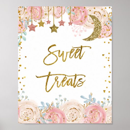 Waterverf met gouden inktschroefster Sweet Trees Poster (Voorkant)