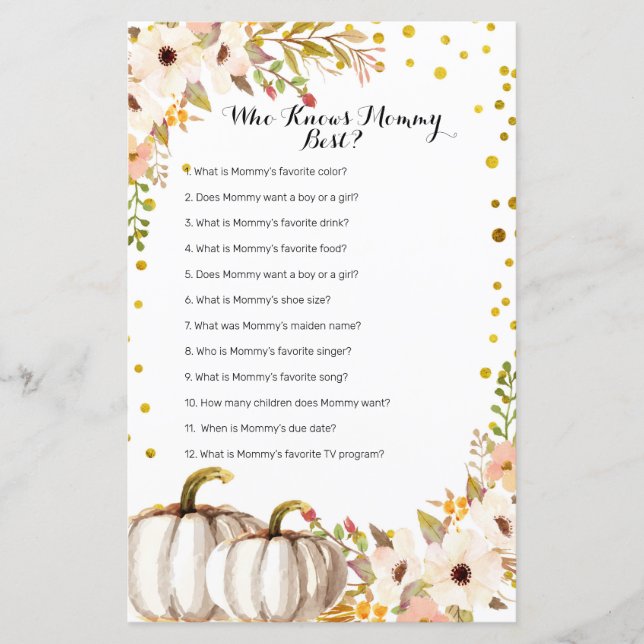 Waterverf met goudpompoen die mama het beste spel  (Voorkant)