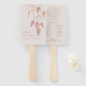 Waterverf met grasbessen handwaaier (Voorkant en achterkant)