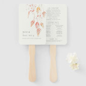 Waterverf met grasbessen handwaaier (Voorkant en achterkant)