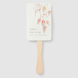 Waterverf met grasbessen handwaaier