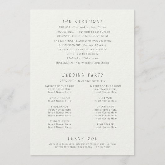 Waterverf met grasbessen programmakaart (Achterkant)