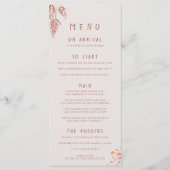 Waterverf met grasbessen (tint terracotta bruiloft menu (Voorkant)