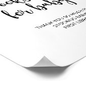 Waterverf met groene florale boeken voor baby poster (Hoek)