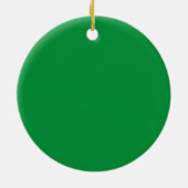 Waterverf met groene kerstbomen keramisch ornament (Achterkant)