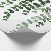 Waterverf met groene wijnstokken cadeaupapier (Hoek)