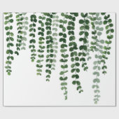 Waterverf met groene wijnstokken cadeaupapier (Vlak)