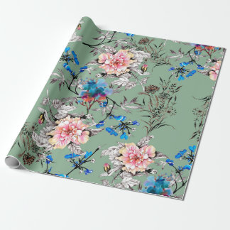 Waterverf met hand getekend naadloos patroon met b cadeaupapier
