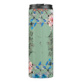 Waterverf met hand getekend naadloos patroon met b thermosbeker (Achterkant)