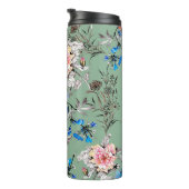 Waterverf met hand getekend naadloos patroon met b thermosbeker (Geroteerd rechts)