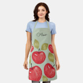 Waterverf met handbeschilderd papier voor Apple Pa Schort (Gedragen)