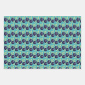 Waterverf met handbeschilderde blauwe bosbessen inpakpapier vel (Voorkant 3)