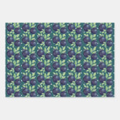 Waterverf met handbeschilderde blauwe bosbessen inpakpapier vel (Voorkant 2)