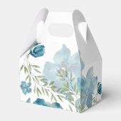 Waterverf met handbeschilderde blauwe Floral Fusio Bedankdoosjes (Achterkant)