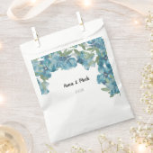 Waterverf met handbeschilderde blauwe Floral Fusio Bedankzakje (Geknipt)