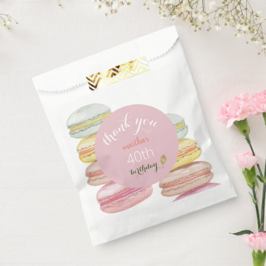 Waterverf met handbeschilderde Franse Macarons Bedankzakje (Gezegeld)