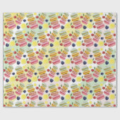 Waterverf met handbeschilderde Franse Macarons Cadeaupapier (Vlak)