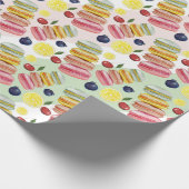 Waterverf met handbeschilderde Franse Macarons Cadeaupapier (Hoek)