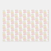 Waterverf met handbeschilderde Franse Macarons Inpakpapier Vel (Voorkant 2)