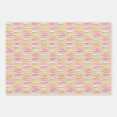 Waterverf met handbeschilderde Franse Macarons Inpakpapier Vel (Voorkant)