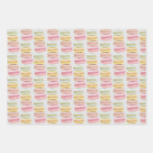 Waterverf met handbeschilderde Franse Macarons Inpakpapier Vel (Voorkant 3)