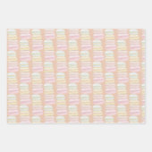 Waterverf met handbeschilderde Franse Macarons Inpakpapier Vel (Voorkant 2)