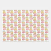 Waterverf met handbeschilderde Franse Macarons Inpakpapier Vel (Voorkant)