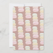 Waterverf met handbeschilderde Franse Macarons Kaart (Achterkant)