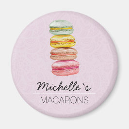 Waterverf met handbeschilderde Franse Macarons Magneet