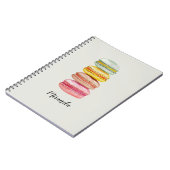 Waterverf met handbeschilderde Franse Macarons Notitieboek (Linkerzijde)