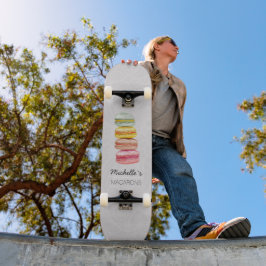 Waterverf met handbeschilderde Franse Macarons Persoonlijk Skateboard