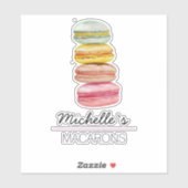 Waterverf met handbeschilderde Franse Macarons Sticker (Vel)
