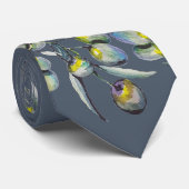 Waterverf met handbeschilderde Magic Olive-zeemach Stropdas (Opgerold)