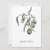 Waterverf met handbeschilderde magische olijven aankondiging (Voorkant)