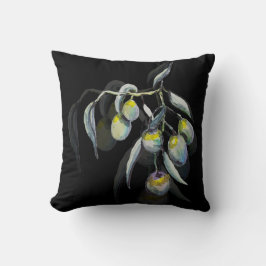 Waterverf met handbeschilderde magische olijven kussen