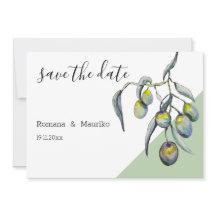 Waterverf met handbeschilderde magische olijven