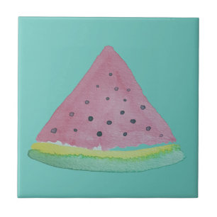 Waterverf met handbeschilderde watermeloenen tegeltje