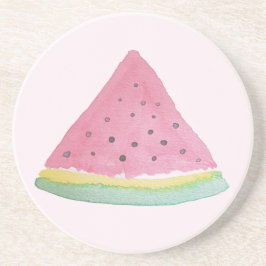 Waterverf met handbeschilderde watermeloenen zandsteen onderzetter