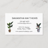 Waterverf met handgeschreven kalligrafie Interieur Visitekaartje (Achterkant)