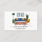 Waterverf met handgeschreven kalligrafie Interieur Visitekaartje (Voorkant)