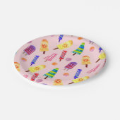 Waterverf met handschildering Popsicles Papieren Bordje (Gekanteld)