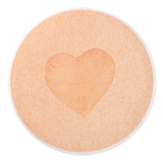 Waterverf met hart keramische knop (Voorkant)