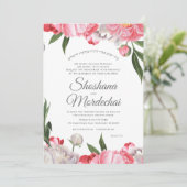 Waterverf met hedendaagse uitnodiging (Staand voorkant)