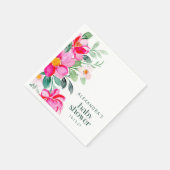 Waterverf met heldere roze kleur - Aangepast Baby  Servet (Hoek)