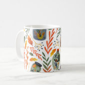 Waterverf met herfstgebladerte. koffiemok (Voorkant links)